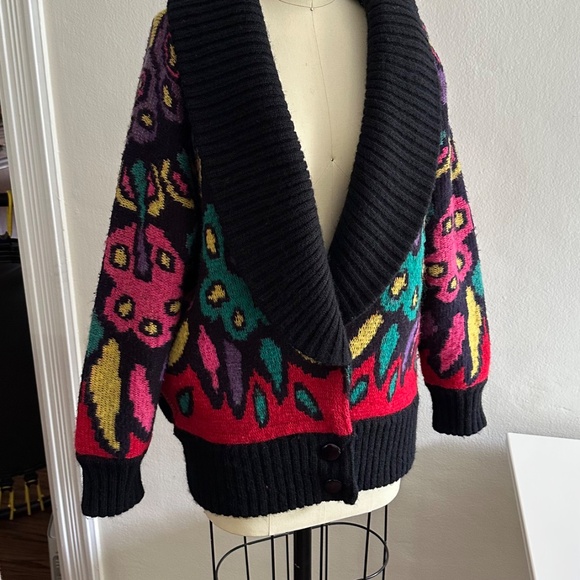 IB Diffusion Sweater 80s Colorful Wool Blend - Picture 5 of 8